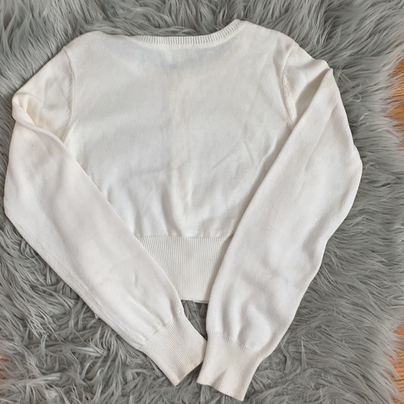 Girls Cream Sequin Embellished Long Sleeve Cardigan - Picture 2 of 4